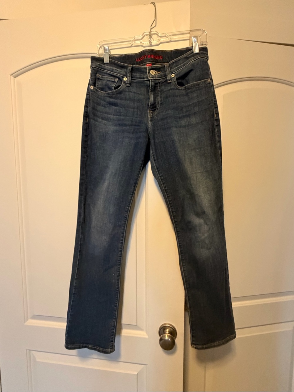 Lucky Brand Women's Mid-Rise Straight Jeans - Dark Blue Size 8